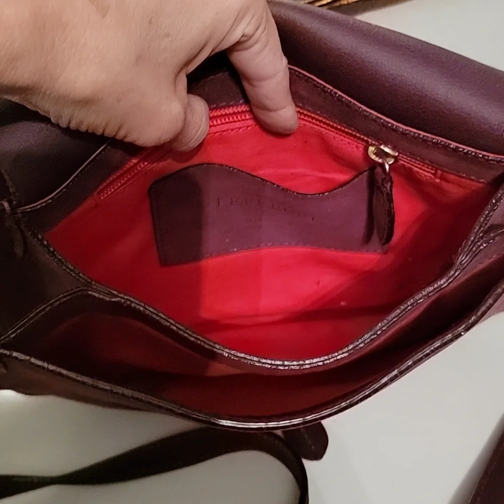 CELINE Lefebure Bordeaux Suede Saddle Bag - Picture 7 of 14